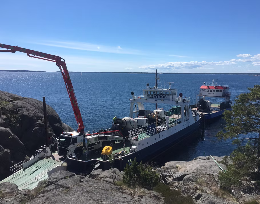 Byggsupport & markarbeten på öar process